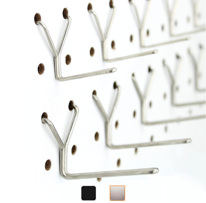 Right Arrange Stainless Steel Pegboard Hooks 50-Pack 1" + 2â€ L Hook - Will Not Fall Out, Fits Any Peg Board - Organize Tools, Accessories, Workbench, Garage Storage, Kitchen, Crafts, Jewelry, Retail - Image 1